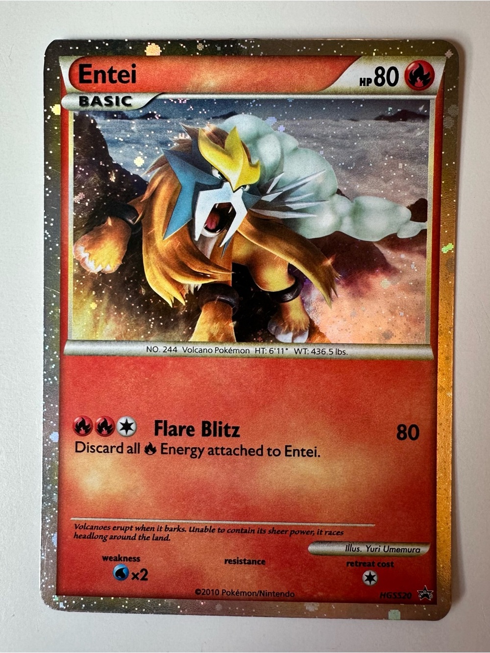 Entei Black Star Promo Pokemon Heartgold & Soulsilver  Holo #HGSS20 Pokémon TCG